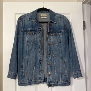 Madewell Oversized Jean Jacket in Wortham Wash XS